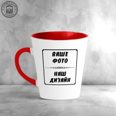 Чашка Лате кольорова всередині, червона